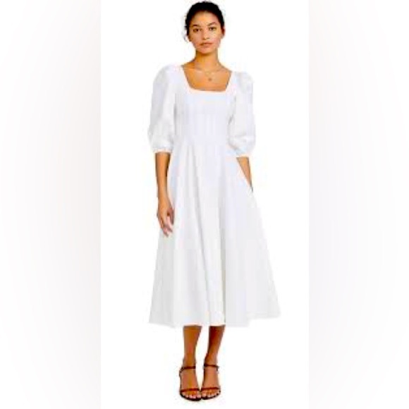 New NWT STAUD  SWELLS DRESS WHITE  SIZE 4 - Picture 2 of 5